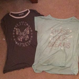 Two mud girl t shirts